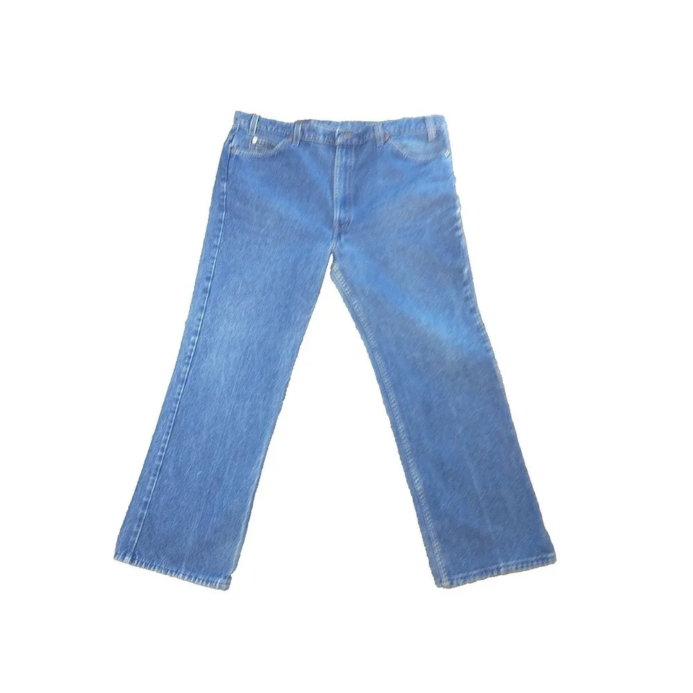 Levis 517 Orange Tab Mens 42x29 Medium Wash Blue Bootcut Jeans Vintage Made USA